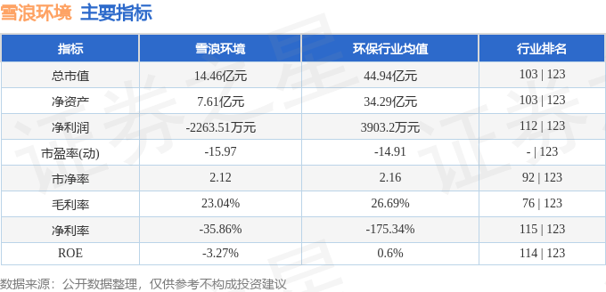 雪浪環(huán)境股票行情解析，如何查看走勢并分析趨勢？